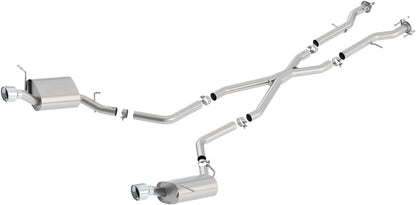 140449 Cat-Back Performance Exhaust System for Dodge Durango R/T V8 T-304 Stainless Steel S-Type Sound Dual Split Rear Exit Single 4.5" round T-304 Stainless Steel Tips on Each Side